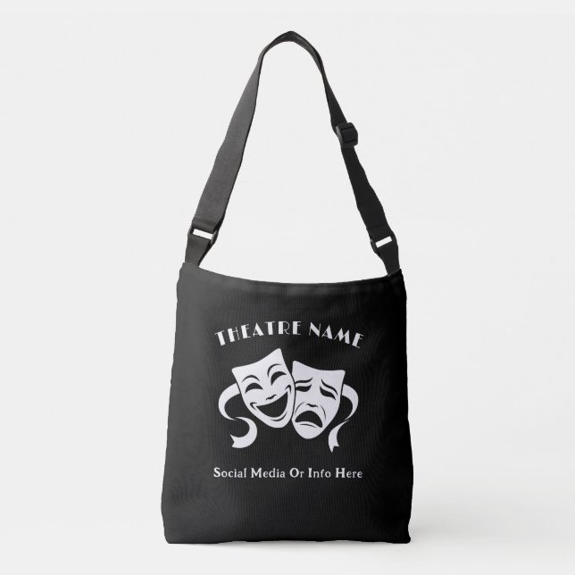 Personalised Theatre Acting Class Logo & Name Crossbody Bag (Front)