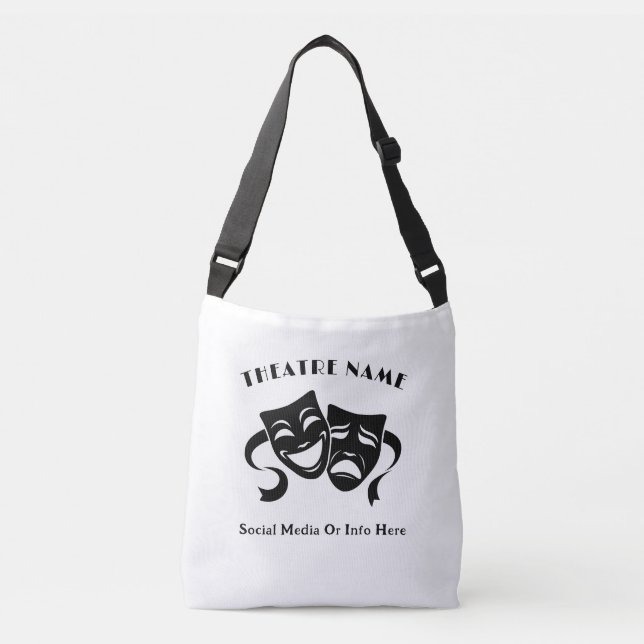 Personalised Theatre Acting Class Logo Or Name Crossbody Bag (Front)