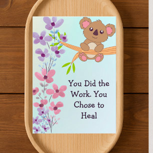 Personalised Therapist Client Blue Pastel Floral Thank You Card