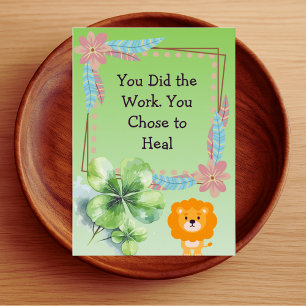 Personalised Therapist Client Green Eucalyptus Thank You Card