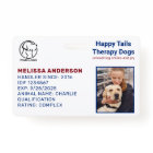 Personalised Therapy Dog Animal Photo ID Badge