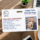Personalised Therapy Dog Animal Photo ID Badge