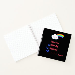 Personalised "There is no Better Day..." Black Notebook
