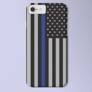 Personalised Thin Blue Line American Flag iPhone 8/7 Case