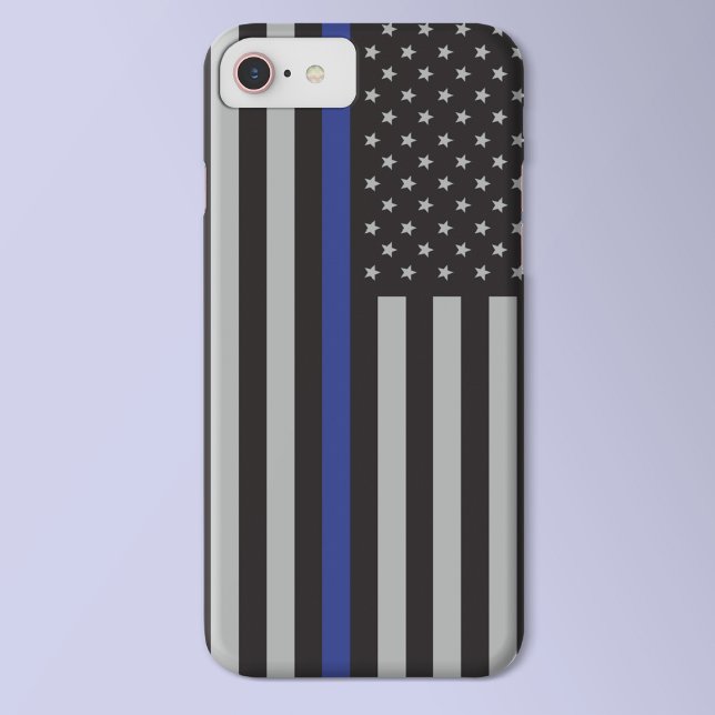 Personalised Thin Blue Line American Flag Case-Mate iPhone Case (Creator Uploaded)