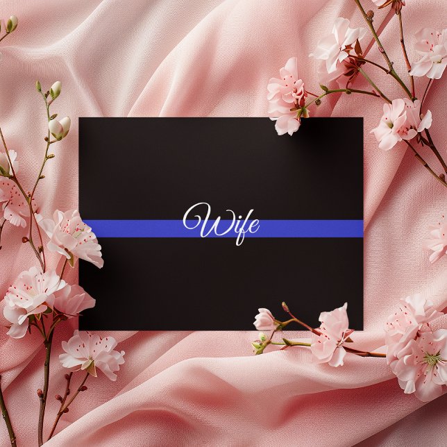 Personalised Thin Blue Line American Flag Postcard (Creator Uploaded)