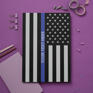 Personalised Thin Blue Line American Flag Stationery