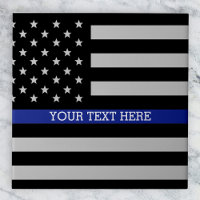 Personalised Thin Blue Line American Flag