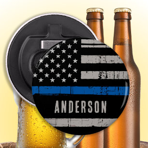 Personalised Thin Blue Line Police Bottle Opener