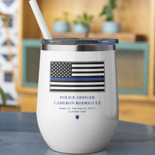 Personalised Thin Blue Line Police Officer Flag