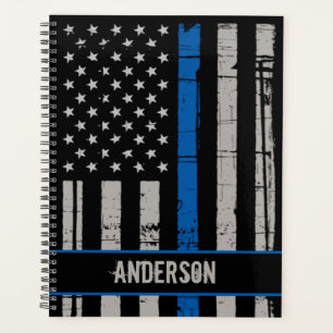 Personalised Thin Blue Line Police Officer Planner