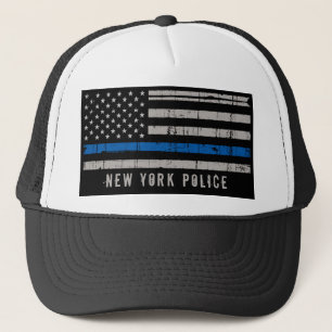 Personalised Thin Blue Line Police Trucker Hat