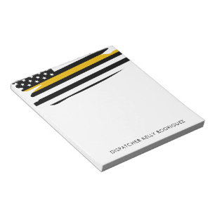 Personalised Thin Gold Line Dispatcher Notepad