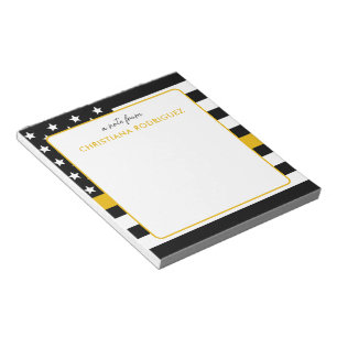 Personalised Thin Gold Line Flag 911 Dispatcher Notepad