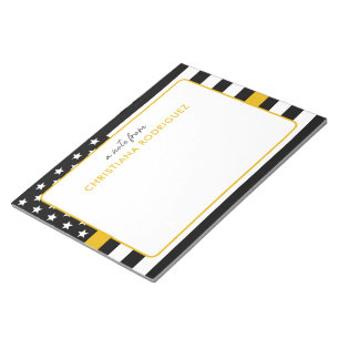 Personalised Thin Gold Line Flag 911 Dispatcher Notepad