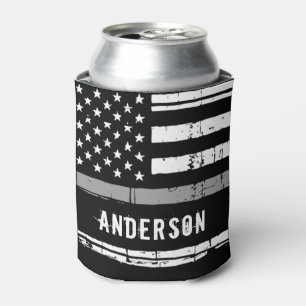 Personalised Thin Grey Line Correctional Officer Can Cooler