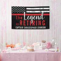 Personalised Thin Red Line Firefighter Retirement