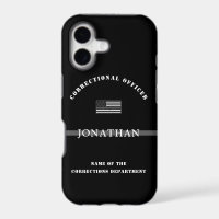 Personalised Thin Silver Line Corrections Officer
