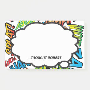 Personalised Think Bubble Fun Modern Comic Book Post-it Notes
