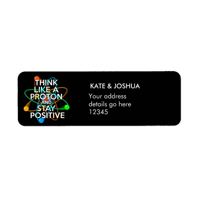 Personalised THINK LIKE A PROTON AND STAY POSITIVE (Front)