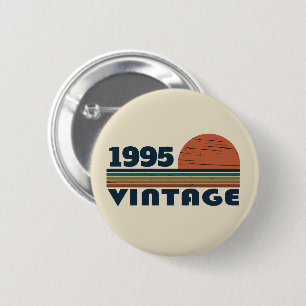 Personalised thirty vintage 30th birthday party 6 cm round badge