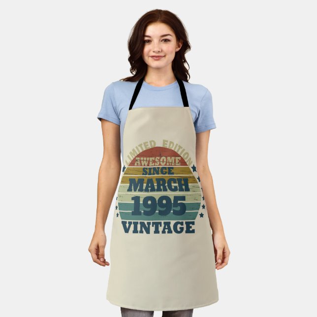 Personalised Thirty vintage 30th birthday party Apron (Worn)