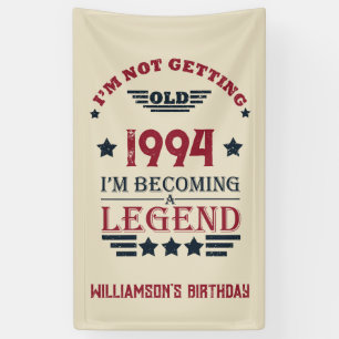 Personalised thirty vintage 30th birthday party banner