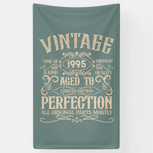 Personalised Thirty vintage 30th birthday party Banner