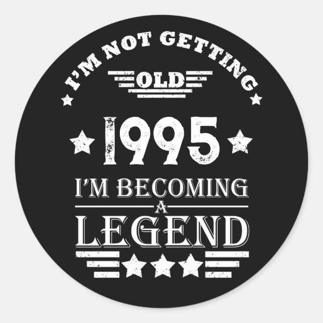 Personalised Thirty vintage 30th birthday party Classic Round Sticker (Front)