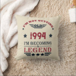 Personalised thirty vintage 30th birthday party cushion<br><div class="desc">Elevate your birthday celebration with this limited edition, premium quality graphic design that combines originality with a classy, retro, vintage style and cool typography. This unique piece makes for an excellent gift for anyone—men, women, husbands, wives, girlfriends, and boyfriends alike. It's a funny and distinctive holiday gift that will surely...</div>
