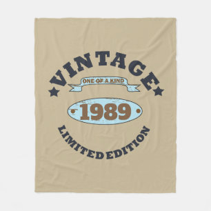 Personalised thirty vintage 30th birthday party fleece blanket