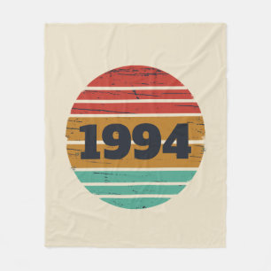 Personalised Thirty vintage 30th birthday party Fleece Blanket