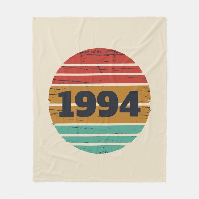 Personalised Thirty vintage 30th birthday party Fleece Blanket (Front)