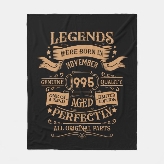 Personalised Thirty vintage 30th birthday party Fleece Blanket (Front)