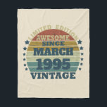 Personalised Thirty vintage 30th birthday party Fleece Blanket<br><div class="desc">Add originality to your wardrobe with this vintage retro sunset graphic design and stylish typography font lettering. It's a perfect gift for men,  women,  husbands,  wives,  girlfriends,  and boyfriends who will love this unique artwork. An ideal and fun holiday present for your birthday celebration.</div>