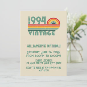 Personalised Thirty vintage 30th birthday party Invitation