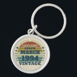 Personalised Thirty vintage 30th birthday party Key Ring<br><div class="desc">You can add some originality with this limited edition, premium quality, and original, classy, retro, and vintage-looking birthday graphic design with a cool typography font. This is a great gift idea for men, women, husbands, wives, girlfriends, and boyfriends who will love this one-of-a-kind piece of art—a unique and funny holiday...</div>