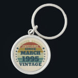 Personalised Thirty vintage 30th birthday party Key Ring<br><div class="desc">Add originality to your wardrobe with this vintage retro sunset graphic design and stylish typography font lettering. It's a perfect gift for men,  women,  husbands,  wives,  girlfriends,  and boyfriends who will love this unique artwork. An ideal and fun holiday present for your birthday celebration.</div>