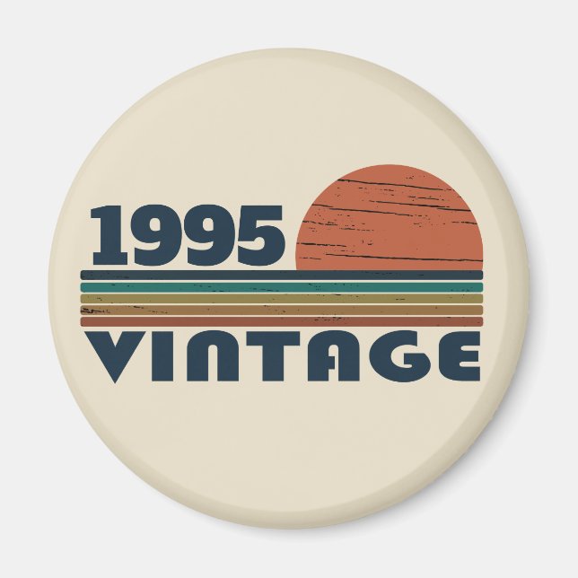 Personalised thirty vintage 30th birthday party magnet (Front)