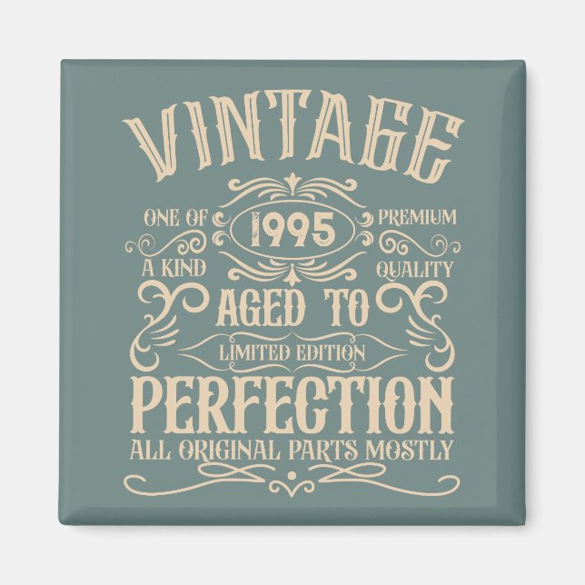 Personalised Thirty vintage 30th birthday party Magnet (Front)