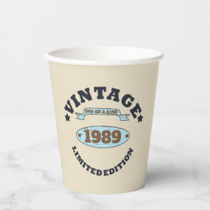 Personalised thirty vintage 30th birthday party paper cups