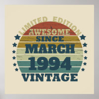Personalised Thirty vintage 30th birthday party
