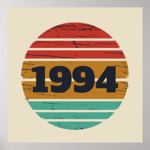 Personalised Thirty vintage 30th birthday party Poster