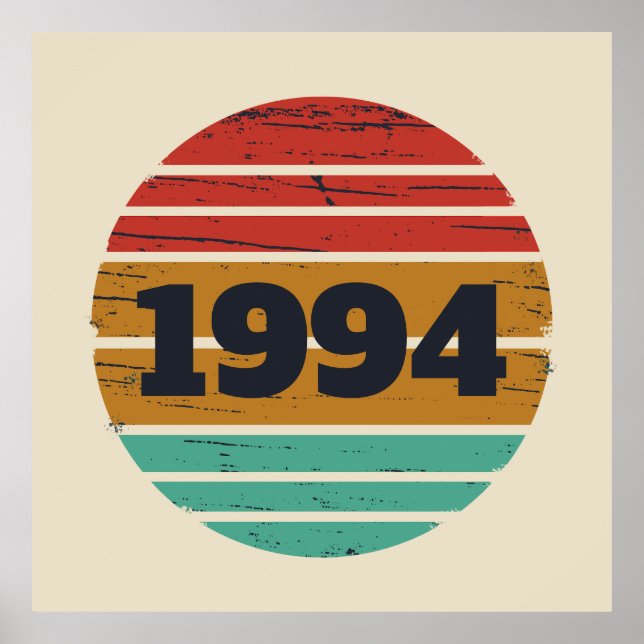 Personalised Thirty vintage 30th birthday party Poster (Front)