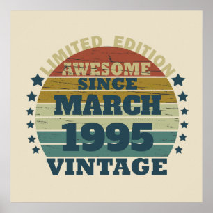 Personalised Thirty vintage 30th birthday party Poster