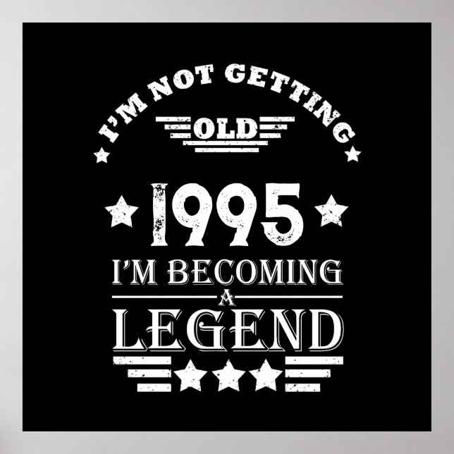 Personalised Thirty vintage 30th birthday party Poster (Front)