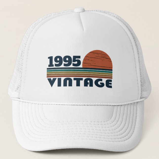 Personalised thirty vintage 30th birthday party trucker hat (Front)