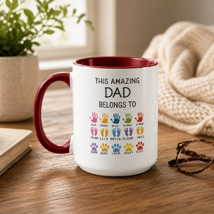Personalised This Amazing Dad Belongs To   Custom  Mug