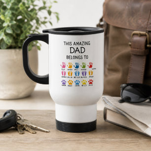 Personalised This Amazing Dad Belongs To   Custom  Travel Mug