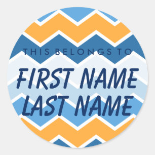 Personalised This Belongs To Round Sticker